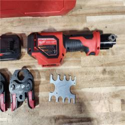 HOUSTON LOCATION - AS - IS Milwaukee 18V Lithium-Ion Cordless Short Throw Press Tool with 3 PEX Crimp Jaws Kit