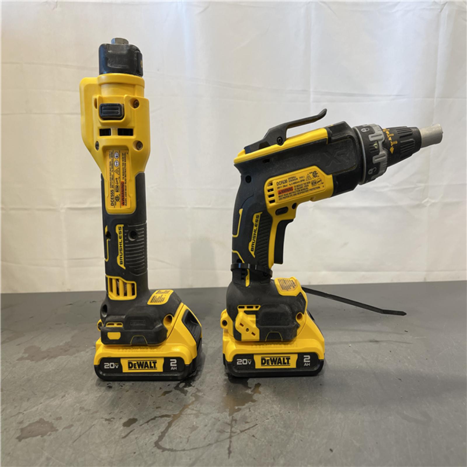 AS-IS - DEWALT 20-Volt Lithium-Ion Cordless Brushless Screwgun and Cut-Out Combo Kit
