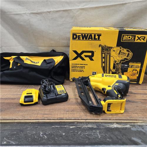 AS-IS DeWalt DCN660D1 20V 16 Gauge Cordless Angled Finish Nailer Kit W/ 2Ah Battery