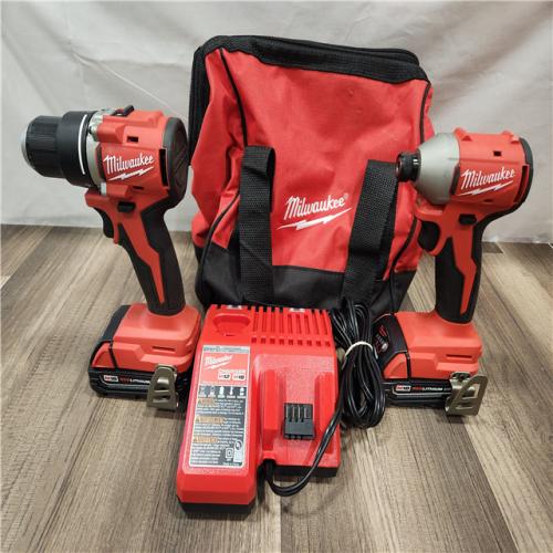 AS-IS- Milwaukee M18 Compact Brushless 2-Tool Combo Kit