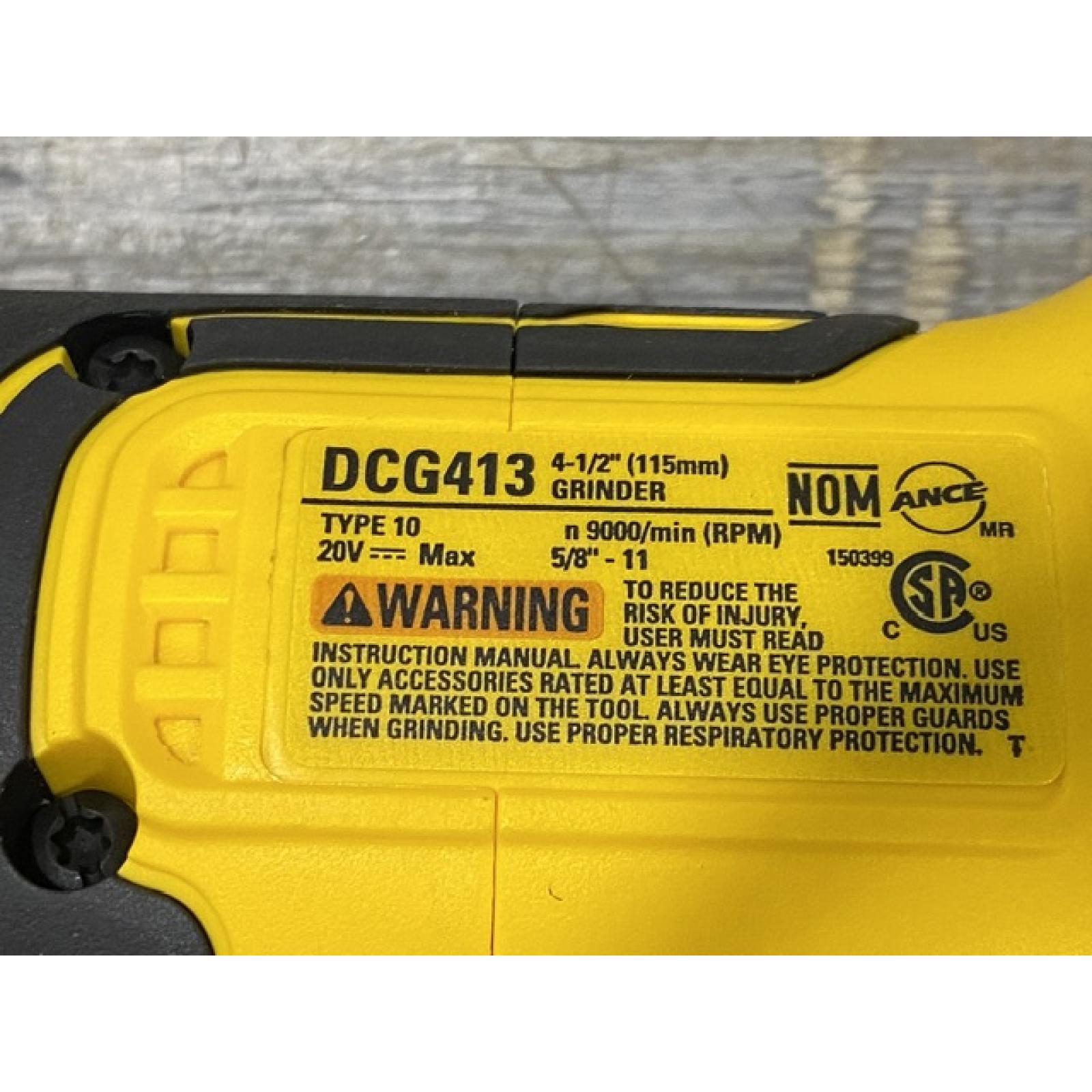 AS-IS DEWALT 20V MAX XR Cordless Brushless 4.5 in. Paddle Switch Small Angle Grinder with Kickback Brake (Tool Only)