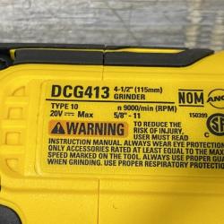 AS-IS DEWALT 20V MAX XR Cordless Brushless 4.5 in. Paddle Switch Small Angle Grinder with Kickback Brake (Tool Only)