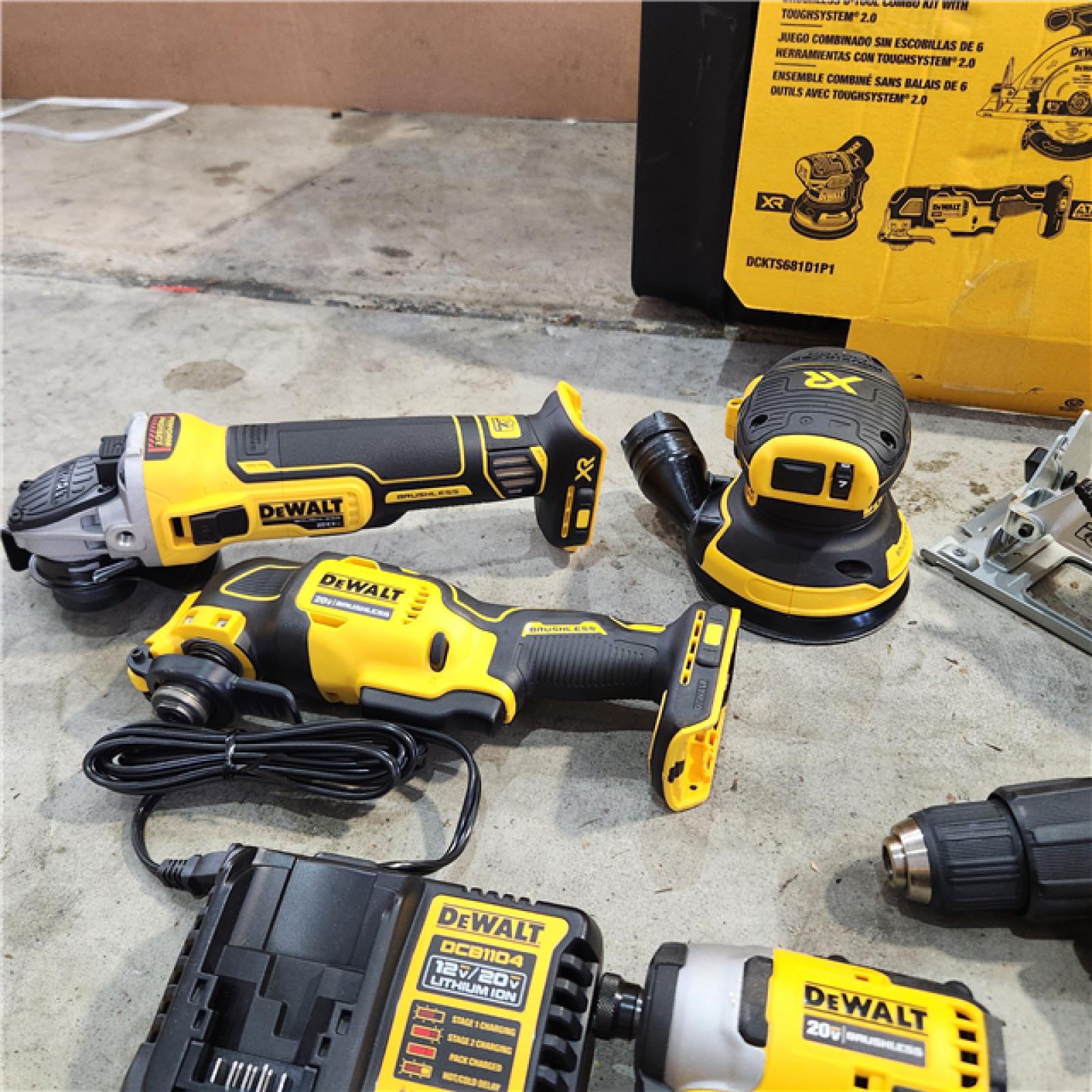 Houston location- AS-IS Dewalt 20-Volt MAX ToughSystem Lithium-Ion 6-Tool Cordless Combo Kit