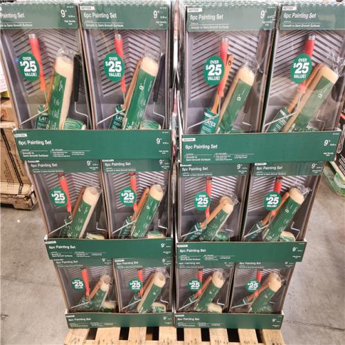 Phoenix NEW 6-Piece Plastic Tray/High-Density Polyester Knit Paint Applicator Kit Pallet (120-Boxes)