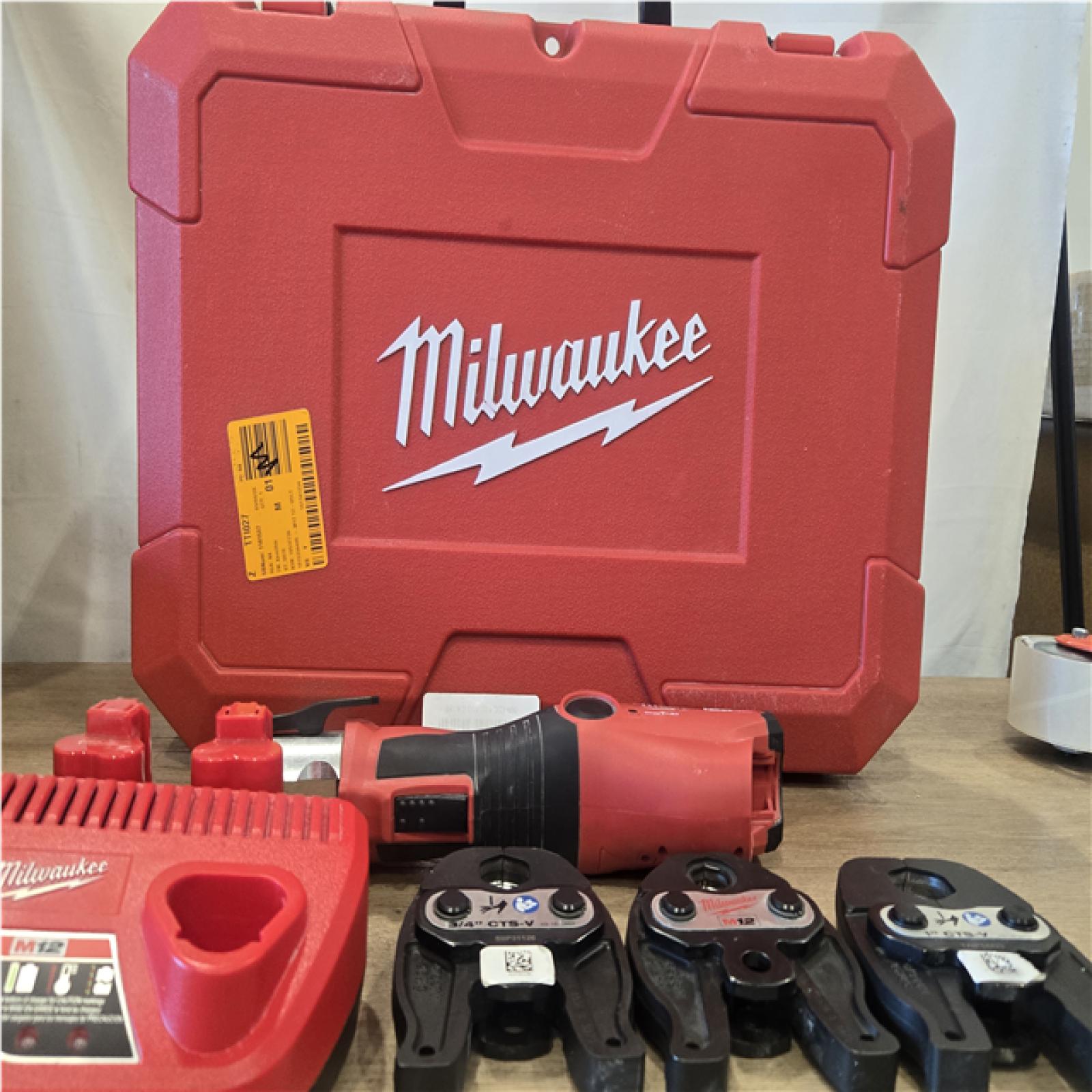 AS-IS Milwaukee 12-Volt Lithium-Ion FORCE LOGIC Copper Press Tool Kit