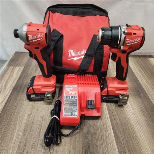 AS-IS- Milwaukee M18 Compact Brushless 2-Tool Combo Kit