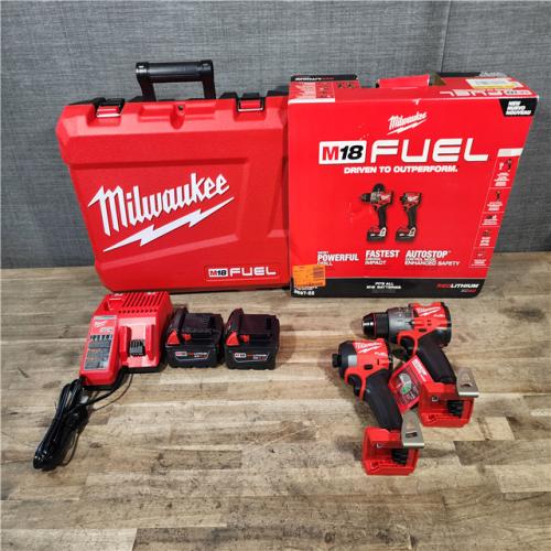 HOUSTON LOCATION - AS-IS (APPEARS LIKE NEW) Milwaukee FUEL 18V Lithium-Ion Brushless Cordless Hammer Drill and Impact Driver Combo Kit