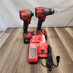 AS-IS- MILWAUKEE FUEL 18V Lithium-Ion Brushless Cordless Hammer Drill and Impact Driver Combo Kit