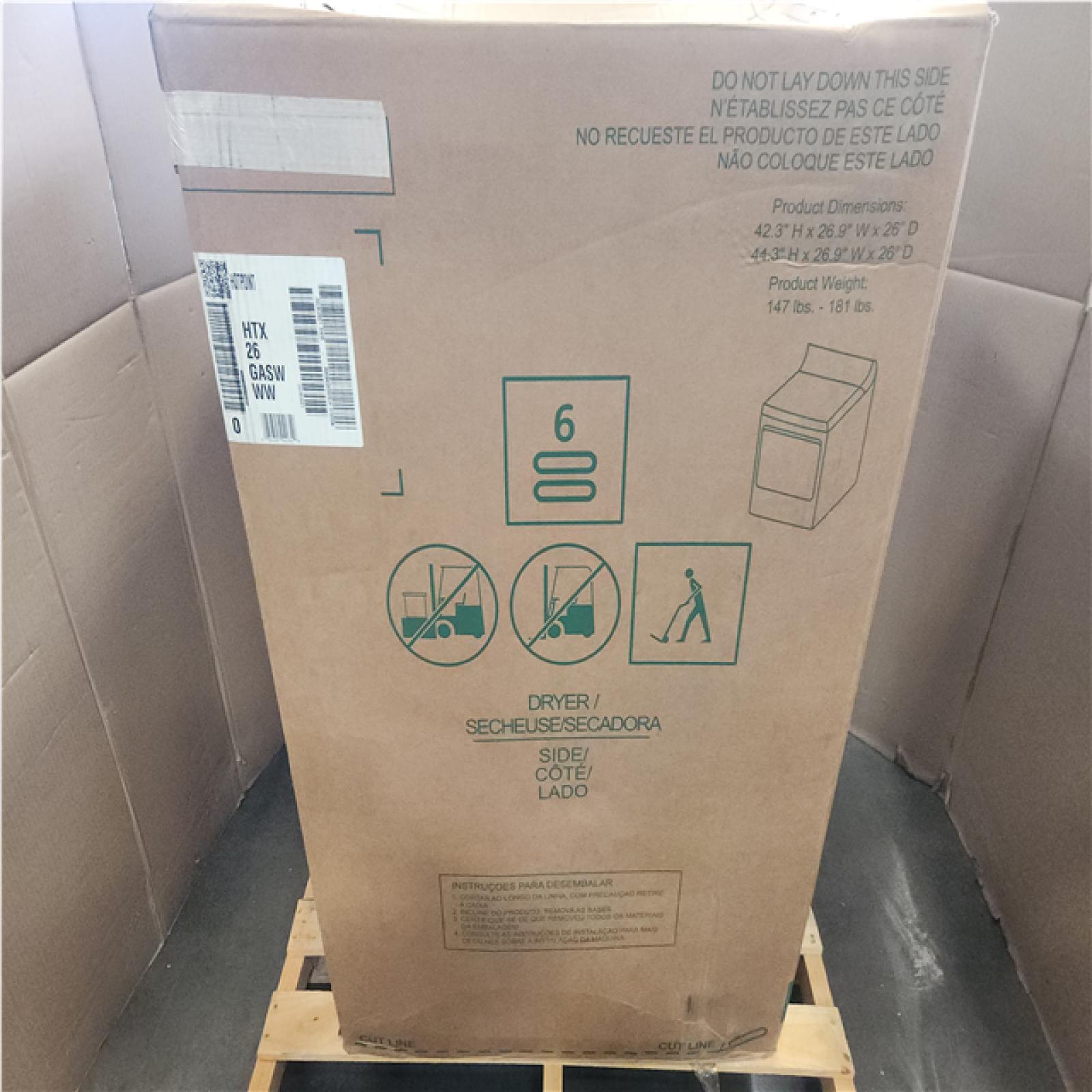 Phoenix NEW GE Hotpoint 6.2 cu. ft. vented Gas Dryer in White with Auto Dry