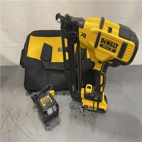 AS-IS - DeWalt 20V MAX XR 16-Gauge Electric Cordless Angled Finishing Nailer Kit