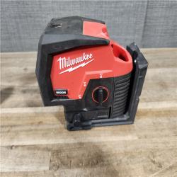 HOUSTON LOCATION - AS-IS Milwaukee Green 125 Ft. Cross Line and Plumb Points Laser Level Kit