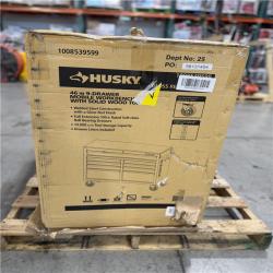 DALLAS LOCATION- HUSKY Tool Storage 46 in. W x 18 in. D 9-Drawer Gloss Red Mobile Workbench Cabinet