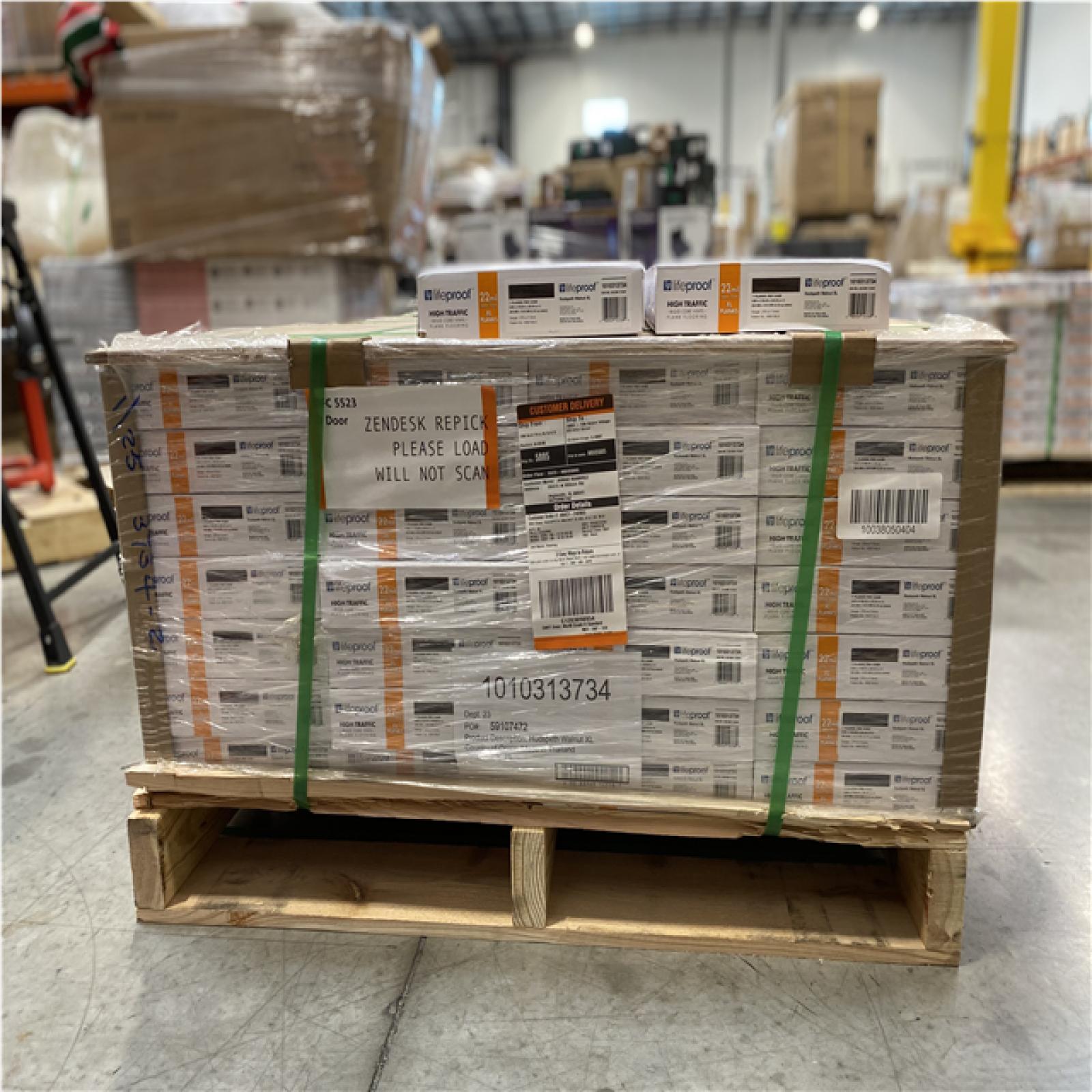 DALLAS LOCATION- NEW! LIFEPROOF Hudspeth Walnut 22 MIL x 8.7 in. W x 59 in. L Waterproof Vinyl (25 sq. ft./Case) (30 CASES)