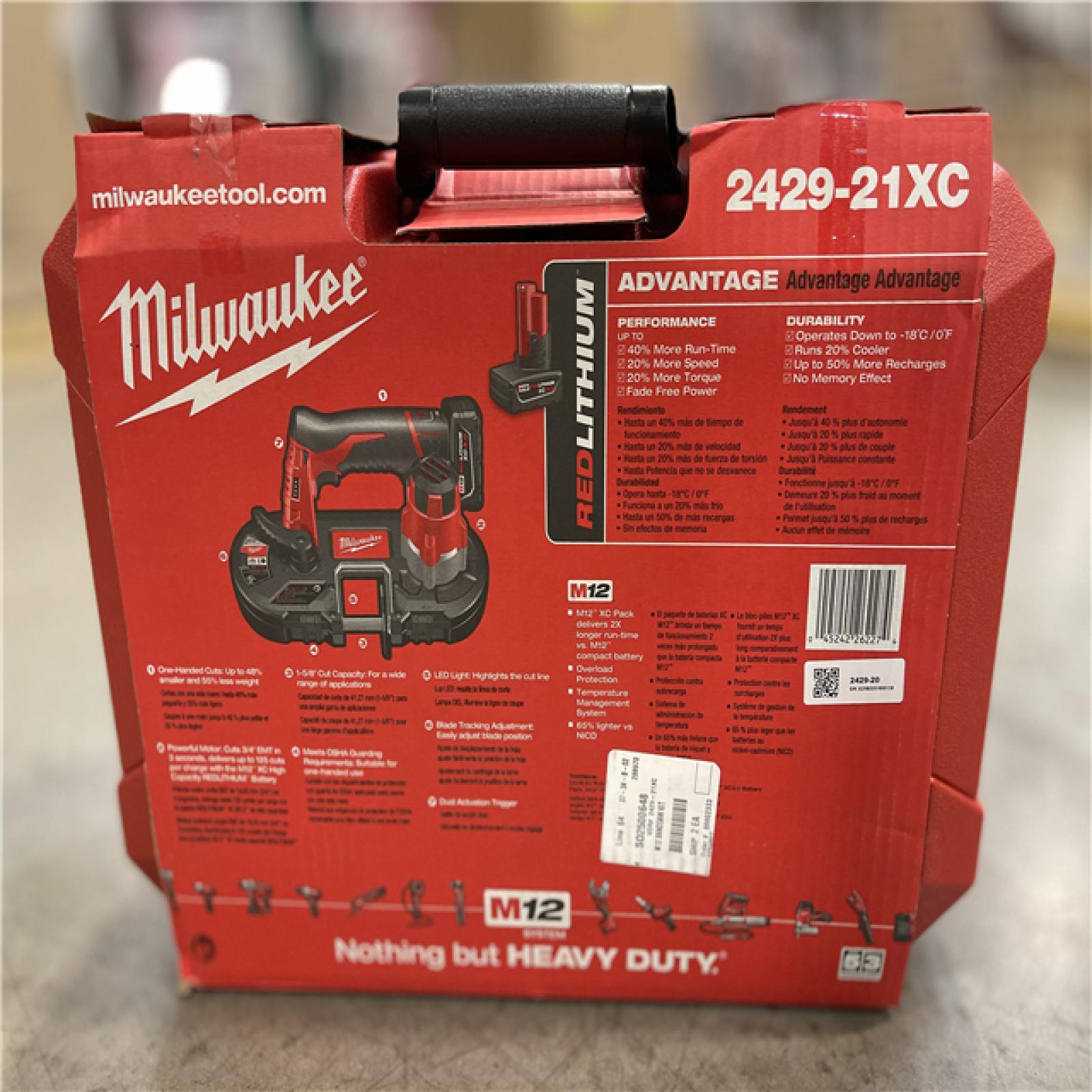 NEW! - Milwaukee M12 12V Lithium-Ion Cordless Sub-Compact Band Saw XC Kit with One 3.0h Battery  Charger and Hard Case