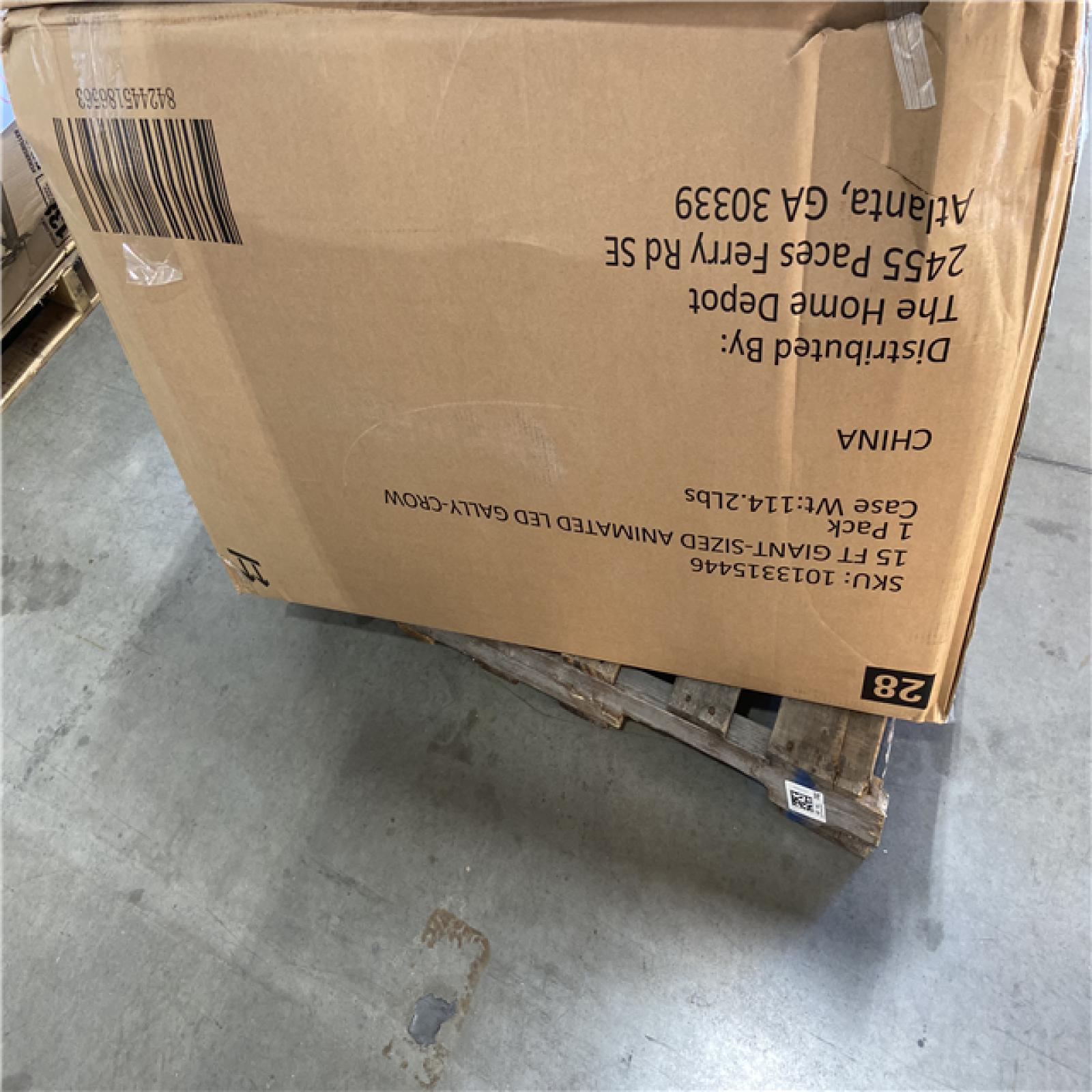 DALLAS LOCATION - Home Accents Holiday 15 ft. Grave & Bones Giant-Sized Animated LED Gally-Crow