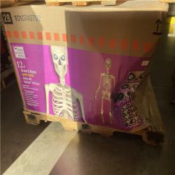 DALLAS LOCATION - Home Accents Holiday 12 ft. Grave & Bones Giant-Sized Skelly with LifeEyes™ LCD Eyes H5