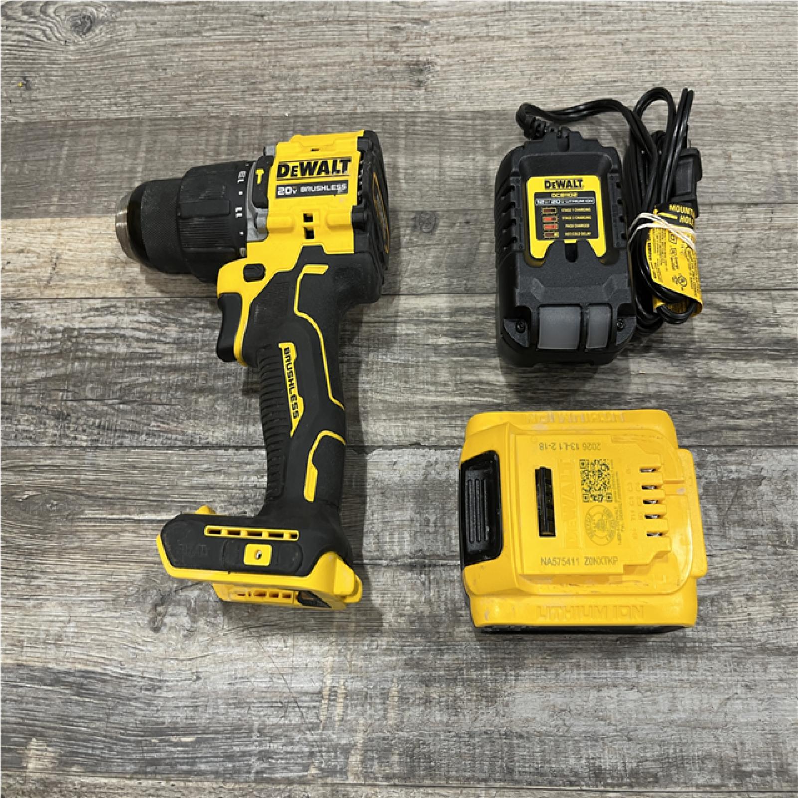 AS-IS DEWALT ATOMIC 20V Lithium-Ion Cordless 1/2 in. Hammer Drill Kit