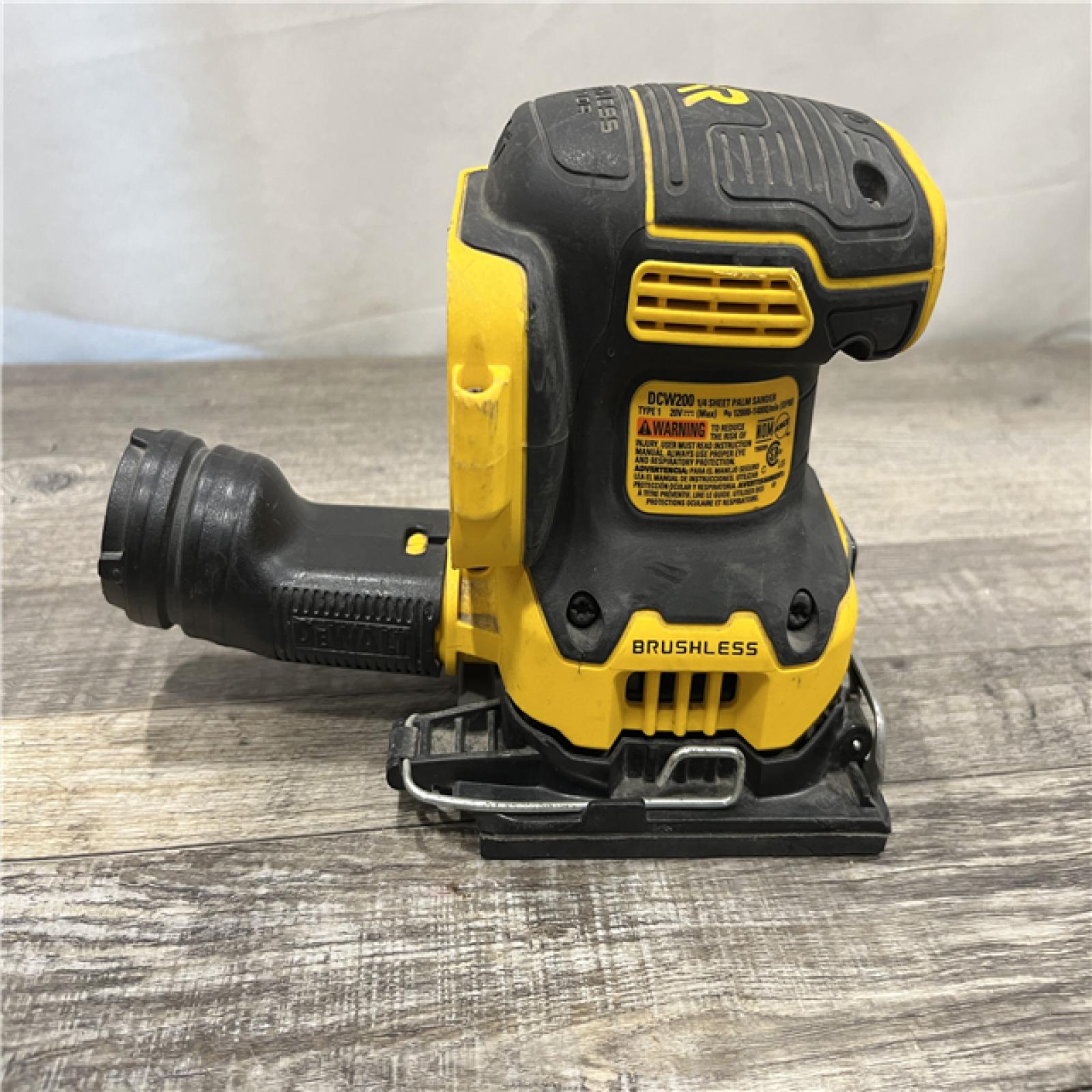 AS-IS DEWALT 20V MAX XR Brushless Cordless 1/4 Sheet Variable Speed Sander (Tool Only)