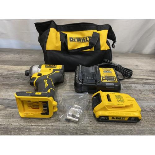 AS-IS DEWALT Atomic 20V Max Lithium-Ion Brushless Cordless Compact 1/4 in. Impact Driver Kit