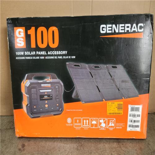 Phoenix NEW Generac 100-Watt Portable Solar Panel with 20.1 Volt Output  IP67 Solar Charger for Power Station / Generator - GS100