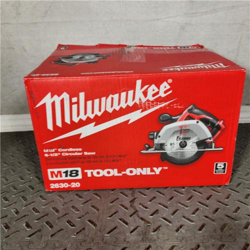 Houston location- AS-IS Milwaukee 153492 Cordless M18 Circular Saw - Tool Only, 6.25 in. Model No. 2630-20