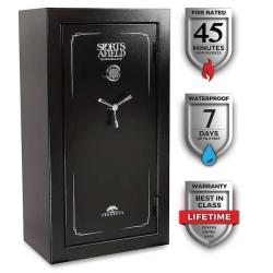 Phoenix SEALED Sports Afield Preserve 32-Gun Fire and Waterproof Gun Safe with Electronic Lock, Black Textured Gloss