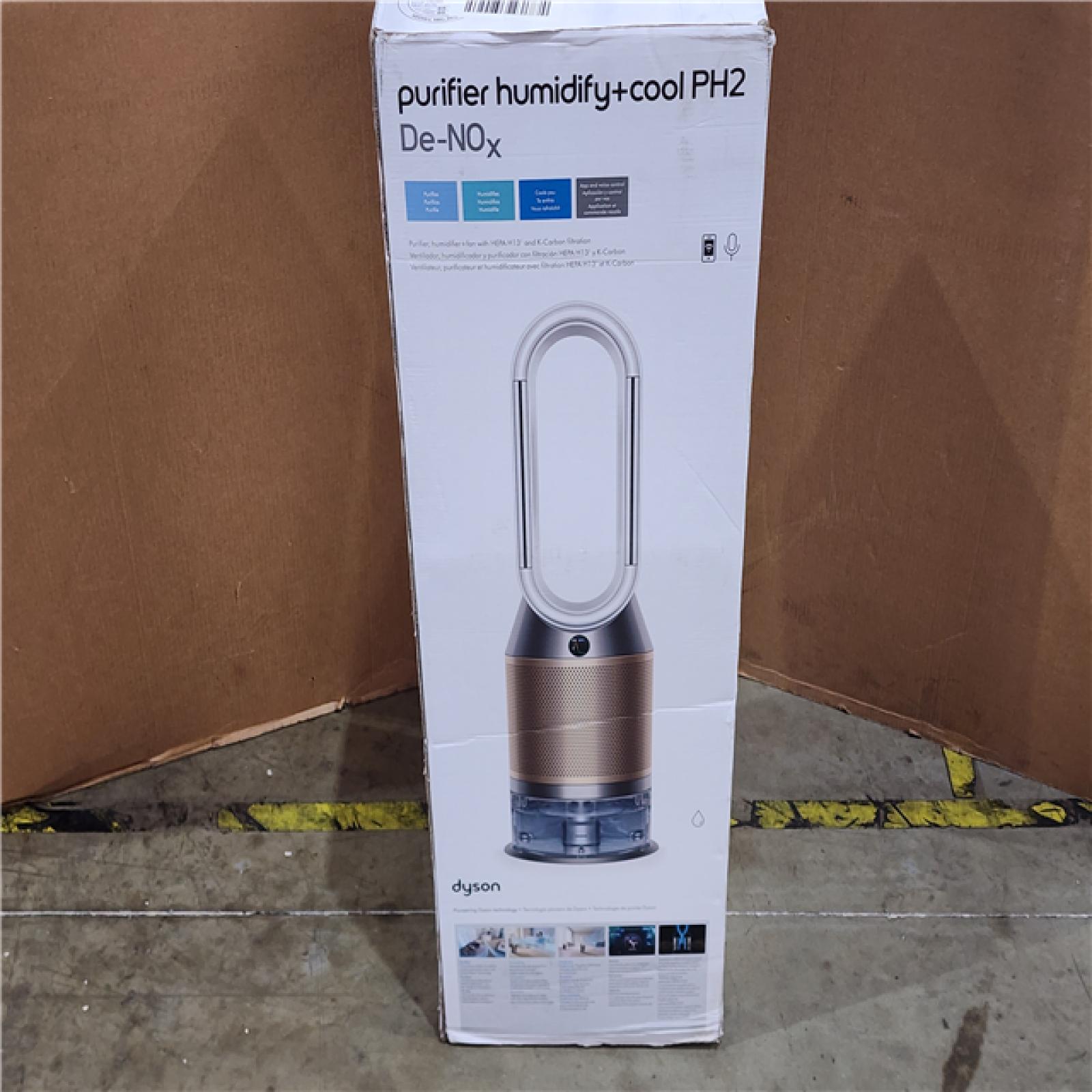 HOUSTON LOCATION - AS-IS (NEW) DYSON 109 Sq. Ft. Combined HEPA+K-Carbon Filter in White/Gold with Air Multiplier Technology and Humidification