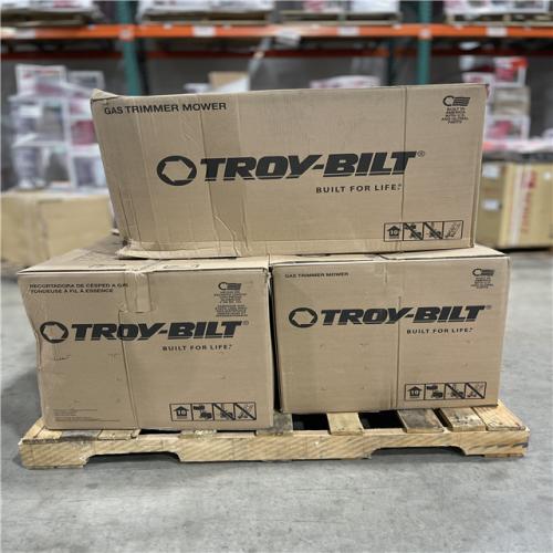 DALLAS LOCATION- AS-IS  Troy-Bilt 22 in. 163cc Gas Walk Behind String Trimmer Mower PALLET (3 UNITS)