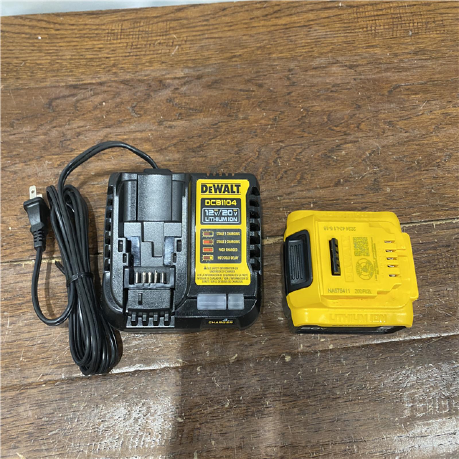 AS-IS DEWALT 20-Volt Maximum XR 5.0 Ah Battery Pack and Charger