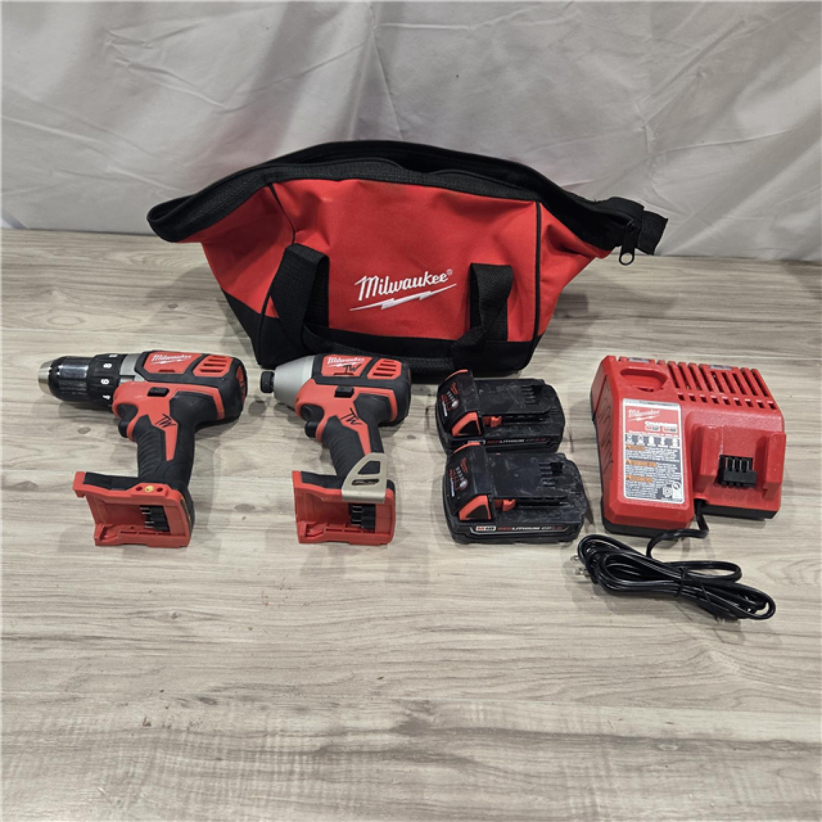 AS-IS Milwaukee 18V Cordless 2-Tool Drill/Driver and Impact Driver Kit