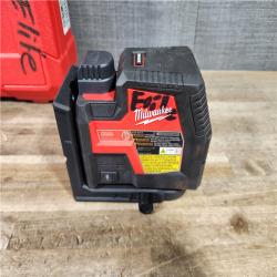 HOUSTON LOCATION - AS-IS Milwaukee 100 ft. REDLITHIUM Lithium-Ion USB Green Rechargeable Cross Line Laser Level Kit