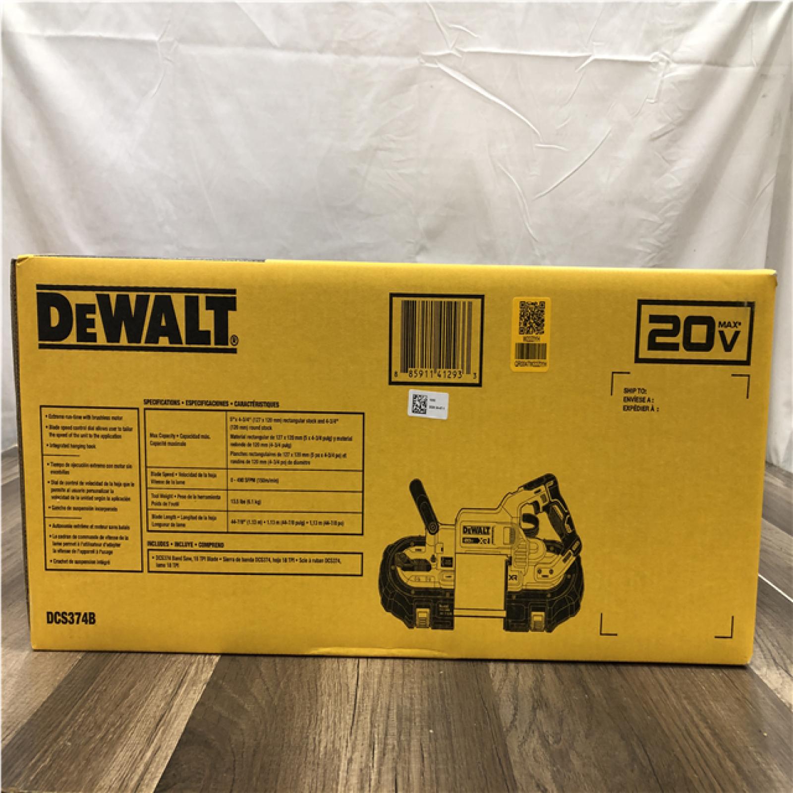 NEW - DEWALT 20-Volt MAX Lithium-Ion Cordless Brushless Deep Cut Band Saw (Tool-Only)