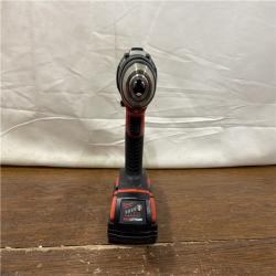 AS-IS Milwaukee 2904-22 Hammer Drill Driver Kit with Batteries  Charger & Tool Case  Red