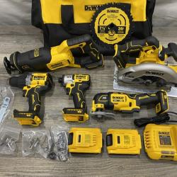 LIKE NEW - DEWALT 20V Lithium-Ion Cordless 5-Tool Combo Kit