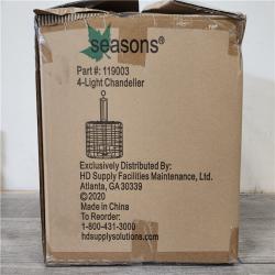 Phoenix Location NEW Seasons 4-Light Chandelier Part#: 1190003 Pallet (18 Total) (Sealed)