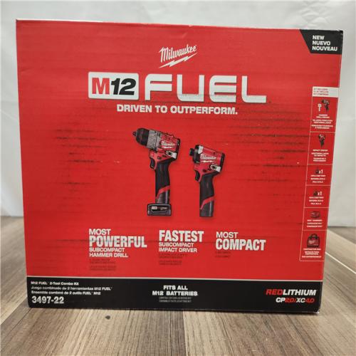 NEW- Milwaukee 12V Brushless Hammer Drill and Impact Driver Combo Kit