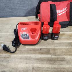 HOUSTON LOCATION - AS-IS Milwaukee 2 Tool Combo Kit W/ (2) Battery & Charger