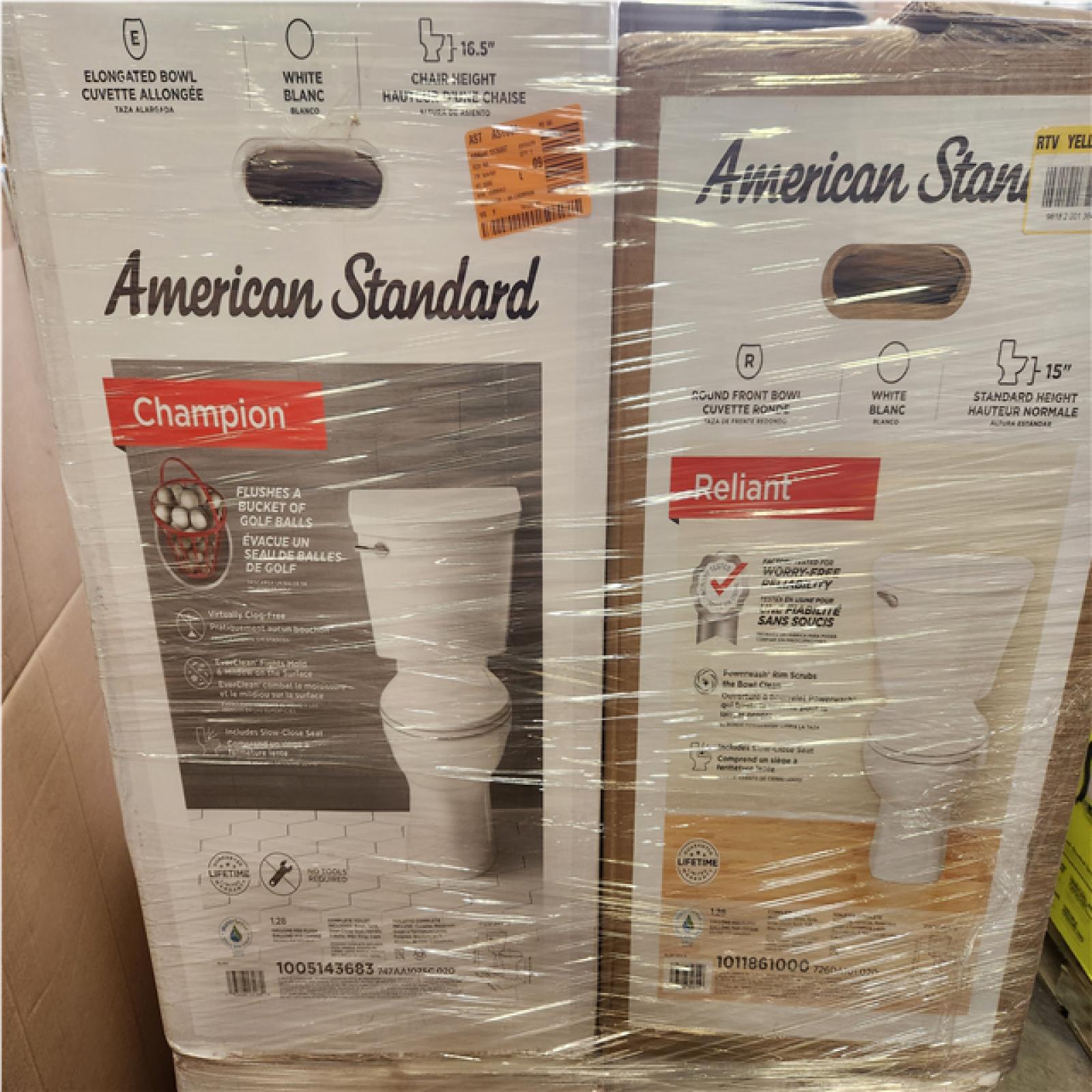 Phoenix AS-IS Mixed American Standard Toilet Pallet (5 Toilets)