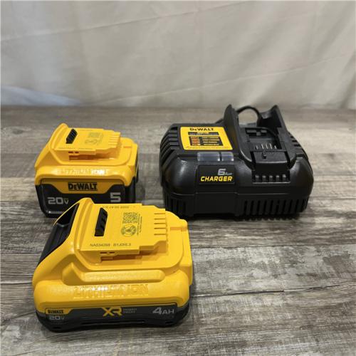 AS-IS DEWALT 20V MAX Lithium-Ion Starter Kit with 4.0 Ah and 5.0 Ah Batteries and Charger