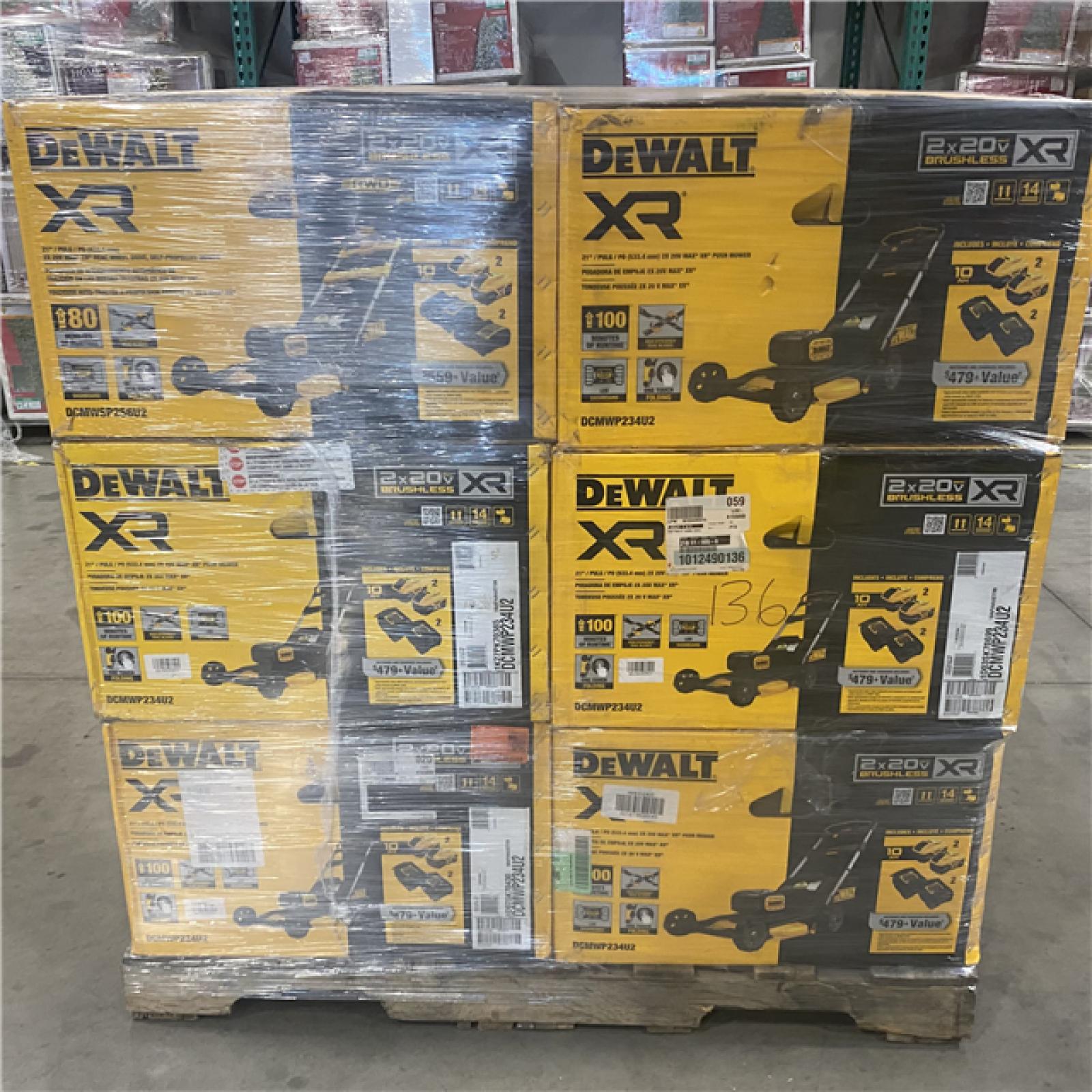 Dallas Location - As-Is DEWALT Lawn Mower Pallet