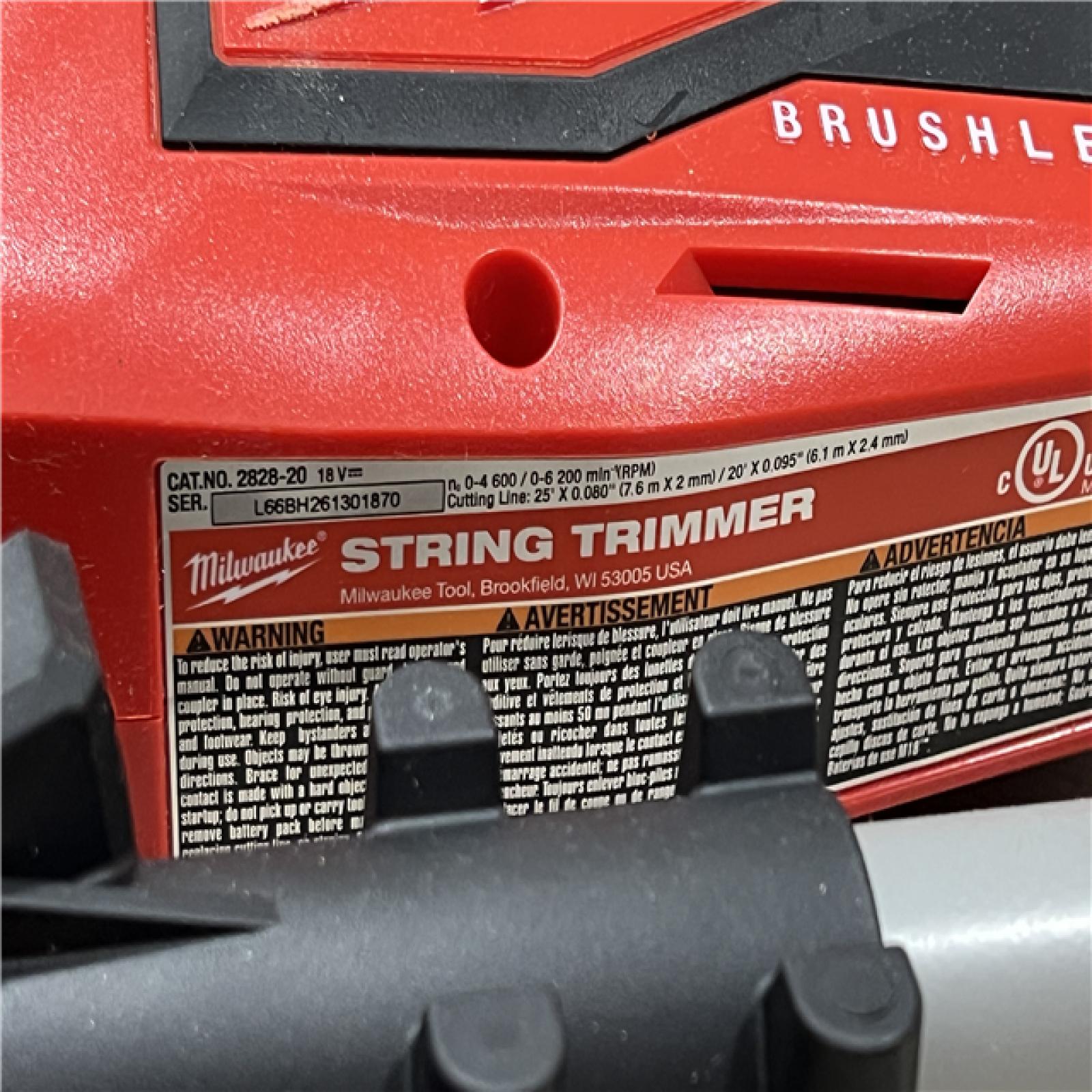AS-IS Milwaukee Brushless 18V 16 in. Cordless Battery Powered String Trimmer Kit