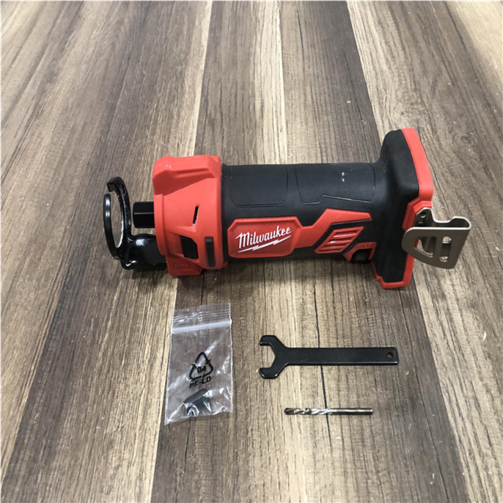 AS-IS Milwaukee 18V Lithium-Ion Cordless Drywall Cut Out Rotary Tool (Tool-Only)