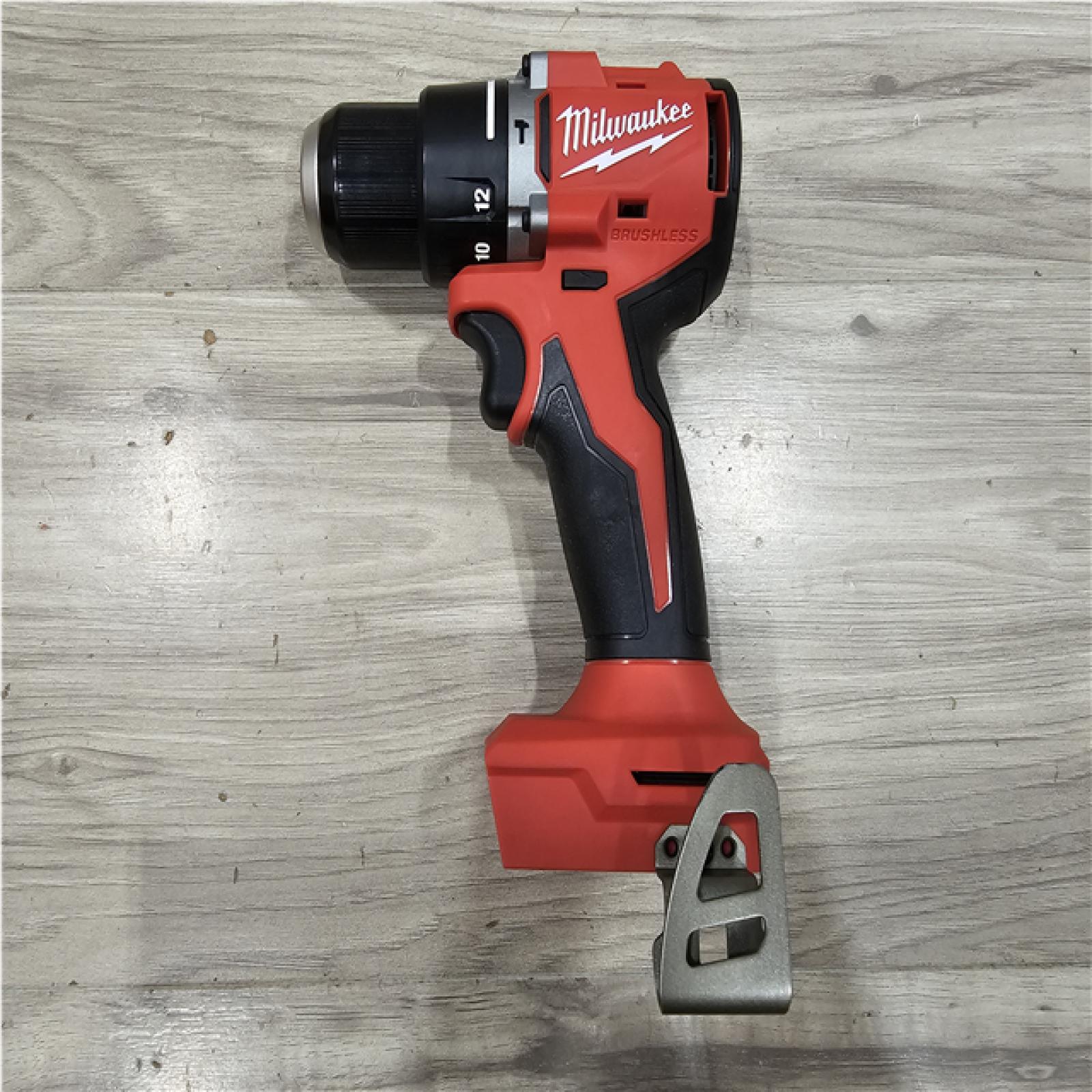 AS-IS Milwaukee 18V Lithium-Ion Brushless Cordless 1/2 in. Compact Hammer Drill/Driver Kit
