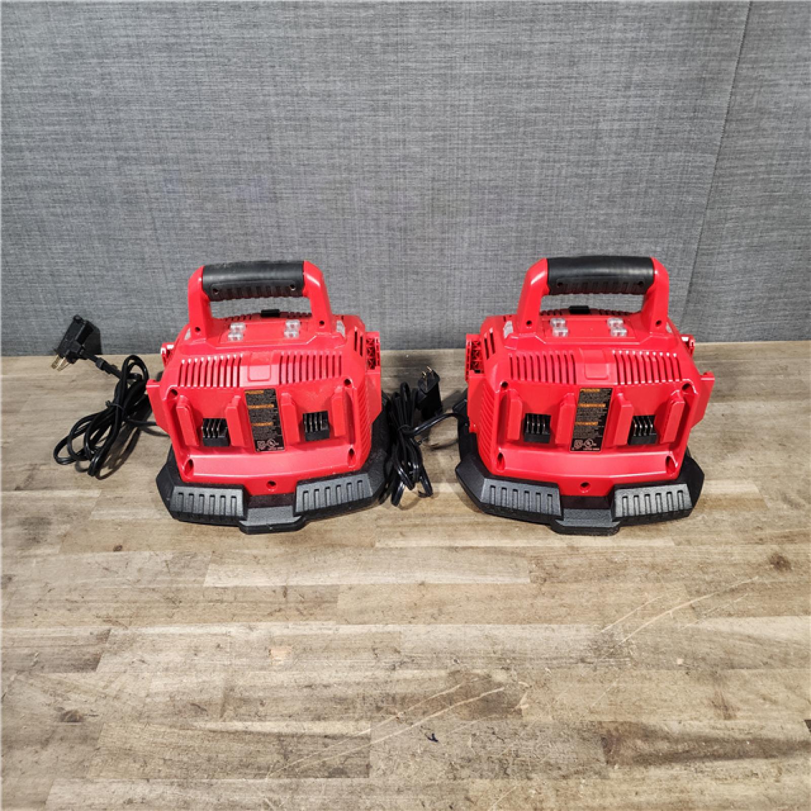 HOUSTON LOCATION - AS-IS (2) Milwaukee 48-59-1806 M18 Six Pack Charger