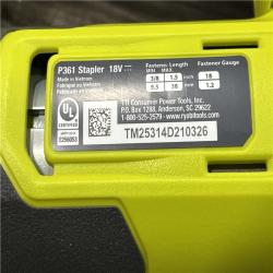 AS-IS RYOBI ONE+ 18V 18-Gauge Cordless AirStrike Narrow Crown Stapler (Tool Only)