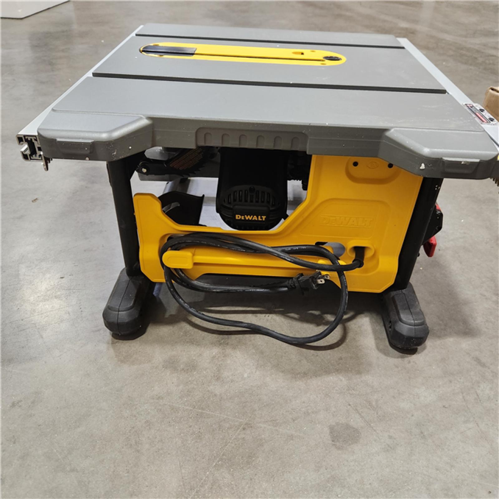As-Is- DEWALT 15 Amp Corded 8-1/4 in. Compact Portable Jobsite Table Saw