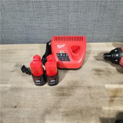HOUSTON LOCATION - AS-IS MILWAUKEE 4 TOOL COMBO KIT W/ (2) BATTERY & CHARGER