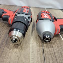 AS-IS Milwaukee M18 18V Cordless Brushed 2 Tool Drill/Driver and Impact Driver Kit