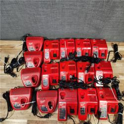 HOUSTON LOCATION - AS-IS MILWAUKEE BATTERY CHARGER PACK QTY - 16