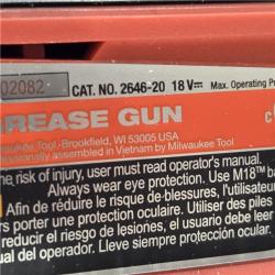 AS-IS Milwaukee M18 18V Cordless Grease Gun 2-Speed (Tool-Only)